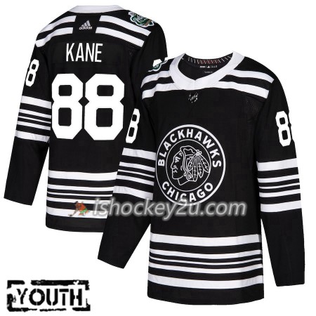 Børn NHL Chicago Blackhawks Trøje Patrick Kane 88 2019 Winter Classic Adidas Sort Authentic